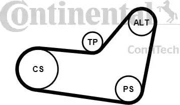 Continental 6PK1080K2 - Комплект пистов ремък vvparts.bg