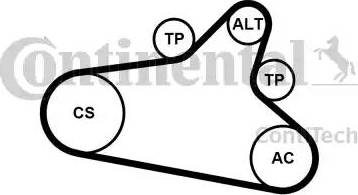 Continental 6PK1020 EXTRA K1 - Комплект пистов ремък vvparts.bg