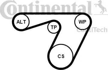 Continental 6PK1180K1 - Комплект пистов ремък vvparts.bg