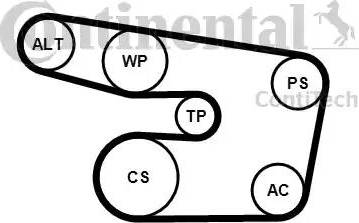 Continental 6PK1873K3 - Комплект пистов ремък vvparts.bg