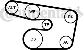 CONTITECH 6PK1873K3 - Комплект пистов ремък vvparts.bg