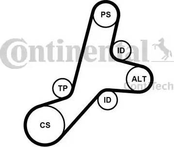 Continental 6PK1345K1 - Комплект пистов ремък vvparts.bg