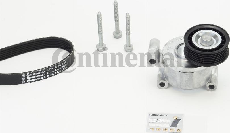 CONTITECH 6PK1306K2 - Комплект пистов ремък vvparts.bg