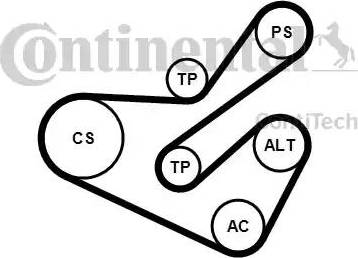 Continental 6PK1740K1 - Комплект пистов ремък vvparts.bg