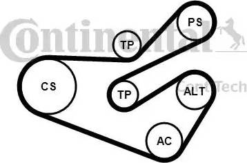 Continental 6PK1740K3 - Комплект пистов ремък vvparts.bg