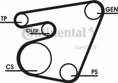 Continental 6PK1767D1 - Комплект пистов ремък vvparts.bg