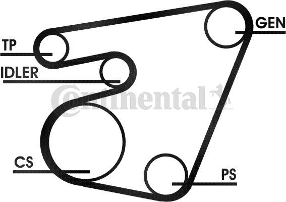 CONTITECH 6PK1715D1 - Комплект пистов ремък vvparts.bg