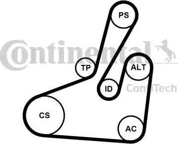 Continental 6PK1710K2 - Комплект пистов ремък vvparts.bg