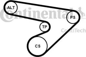 Continental 6PK1725K1 - Комплект пистов ремък vvparts.bg