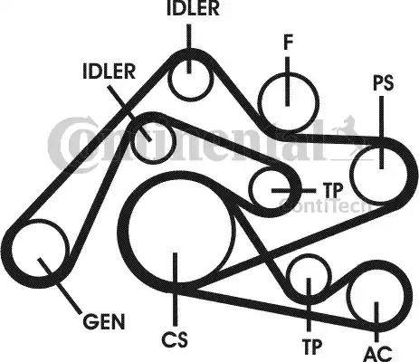 Continental 6PK2404D2 - Комплект пистов ремък vvparts.bg