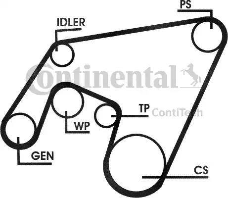 Continental 6PK2160D1 - Пистов ремък vvparts.bg