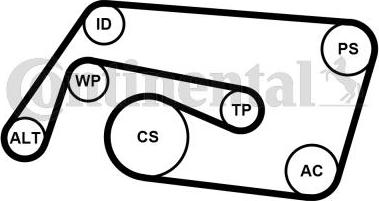 CONTITECH 6PK2260K2 - Комплект пистов ремък vvparts.bg