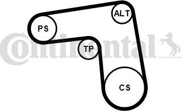 Continental 7PK1076K1 - Комплект пистов ремък vvparts.bg