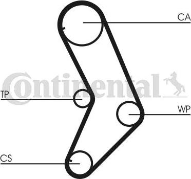 CONTITECH CT 999 - Ангренажен ремък vvparts.bg