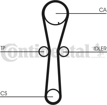 CONTITECH CT954 - Ангренажен ремък vvparts.bg