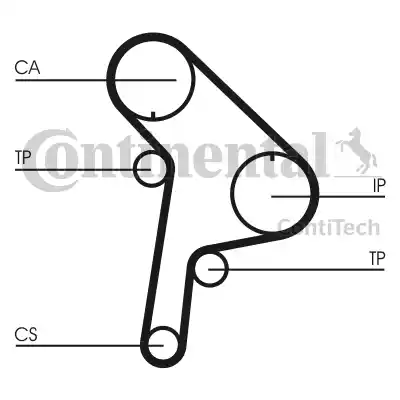 Continental CT951K1 - Комплект ангренажен ремък vvparts.bg