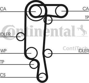 Continental CT957WP1 - Водна помпа+ к-кт ангренажен ремък vvparts.bg