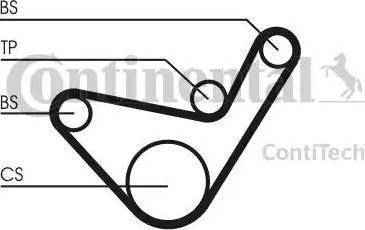 Continental CT1107K1 - Комплект ангренажен ремък vvparts.bg