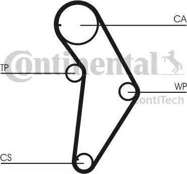 Continental CT973 - Ангренажен ремък vvparts.bg