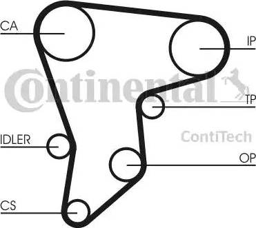 Continental CT590 - Ангренажен ремък vvparts.bg