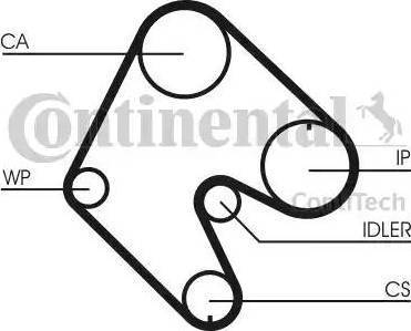 Continental CT540 - Ангренажен ремък vvparts.bg