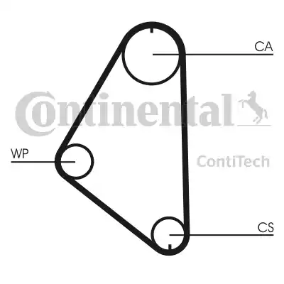 Continental CT558 - Ангренажен ремък vvparts.bg