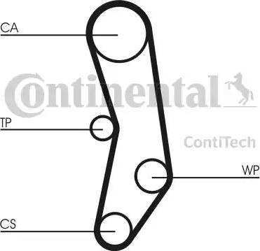 Continental CT562 - Ангренажен ремък vvparts.bg