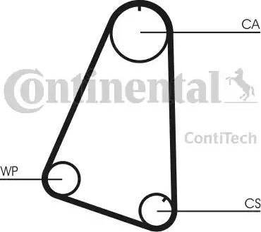 Continental CT504 - Ангренажен ремък vvparts.bg