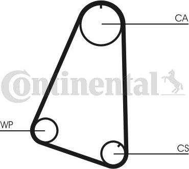 CONTITECH CT 504 - Ангренажен ремък vvparts.bg