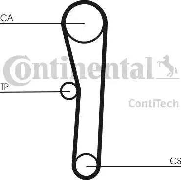 Continental CT 505 - Ангренажен ремък vvparts.bg