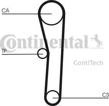 Continental CT536 - Ангренажен ремък vvparts.bg