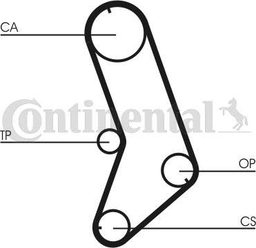 CONTITECH CT 647 - Ангренажен ремък vvparts.bg