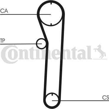 CONTITECH CT 669 - Ангренажен ремък vvparts.bg