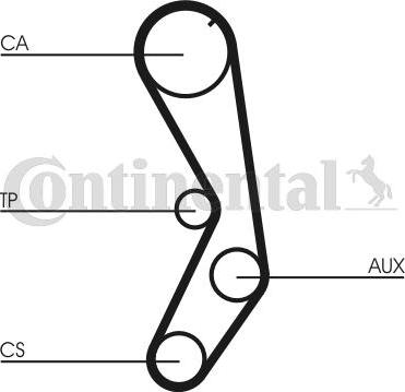 CONTITECH CT 605 - Ангренажен ремък vvparts.bg