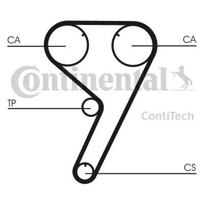 Continental CT608 - Ангренажен ремък vvparts.bg