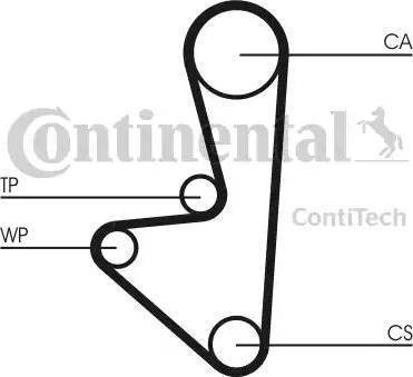 Continental CT607K1 - Комплект ангренажен ремък vvparts.bg