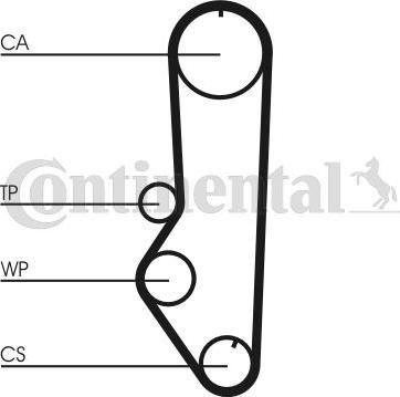 CONTITECH CT688 - Ангренажен ремък vvparts.bg