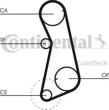 Continental CT637 - Комплект ангренажен ремък vvparts.bg