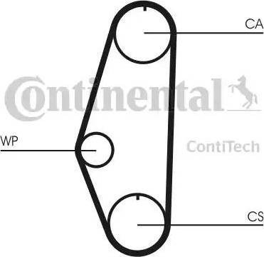 Continental CT629 - Ангренажен ремък vvparts.bg