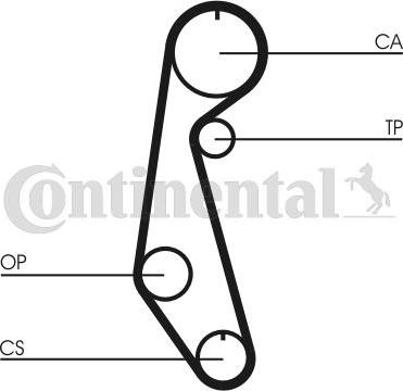 CONTITECH CT679 - Ангренажен ремък vvparts.bg