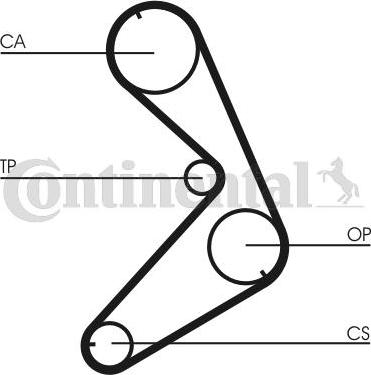 CONTITECH CT676 - Ангренажен ремък vvparts.bg