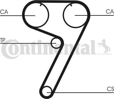 CONTITECH CT 670 - Ангренажен ремък vvparts.bg