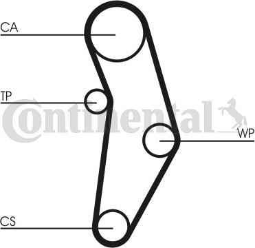 CONTITECH CT 1049 - Ангренажен ремък vvparts.bg