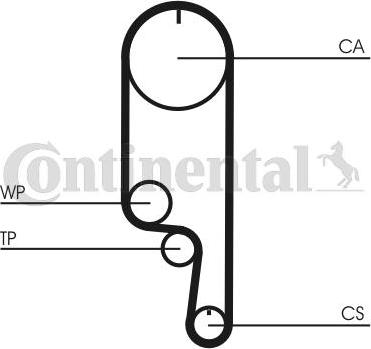 CONTITECH CT 1008 WP2 - Водна помпа+ к-кт ангренажен ремък vvparts.bg