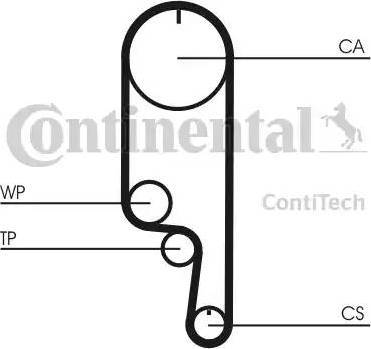 Continental CT1008 - Ангренажен ремък vvparts.bg