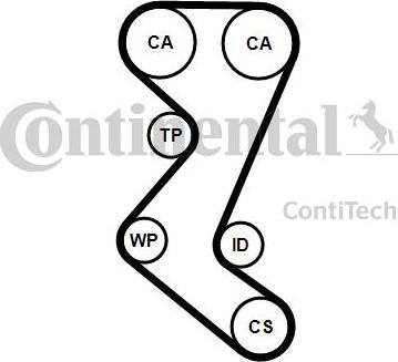 CONTITECH CT 1019 - Ангренажен ремък vvparts.bg