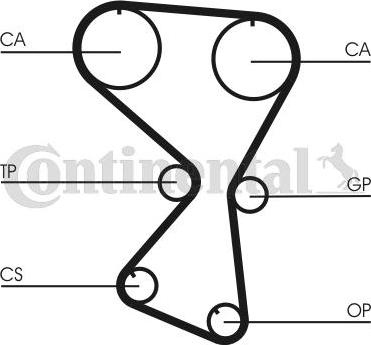 CONTITECH CT 1075 - Ангренажен ремък vvparts.bg