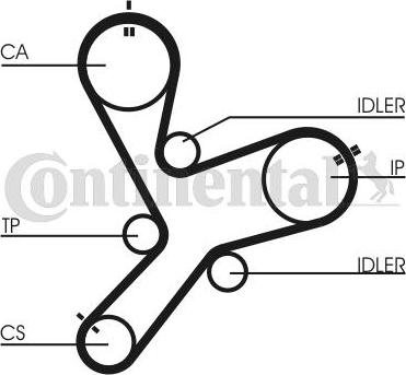 CONTITECH CT 1152 - Ангренажен ремък vvparts.bg