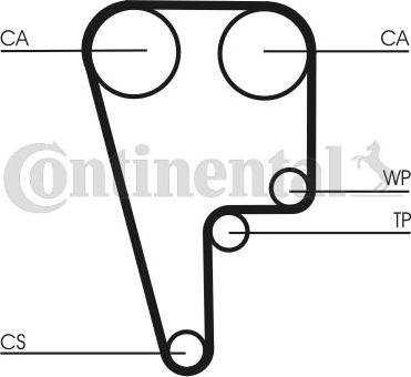 CONTITECH CT 1102 - Ангренажен ремък vvparts.bg