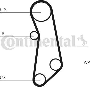 CONTITECH CT 1114 WP1 - Водна помпа+ к-кт ангренажен ремък vvparts.bg